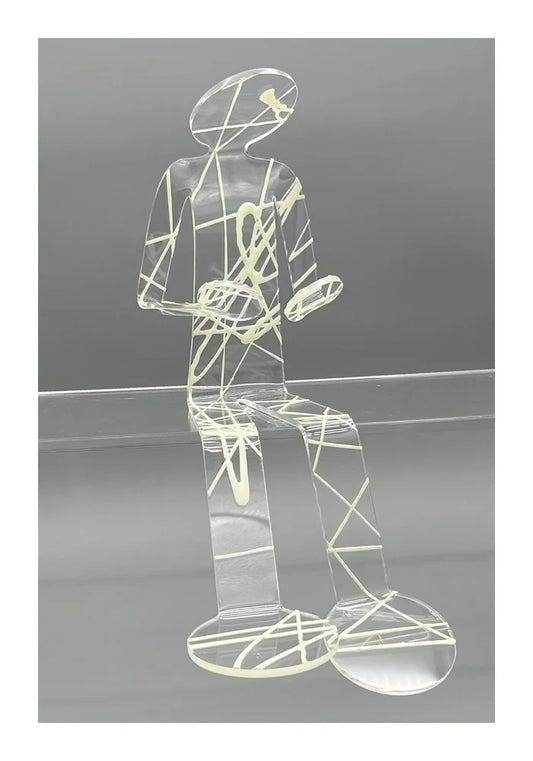 Ce petit personnage en acrylique au nom de Flexo est une œuvre originale de l’artiste sculpteur David Zeller (Zed).